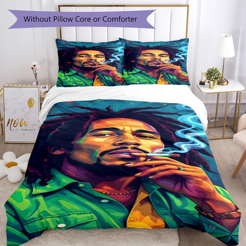 Bob Marley Bettwäsche-Set Perfekt für das Gästezimmer Weicher Stoff Weihnachtsgeschenk