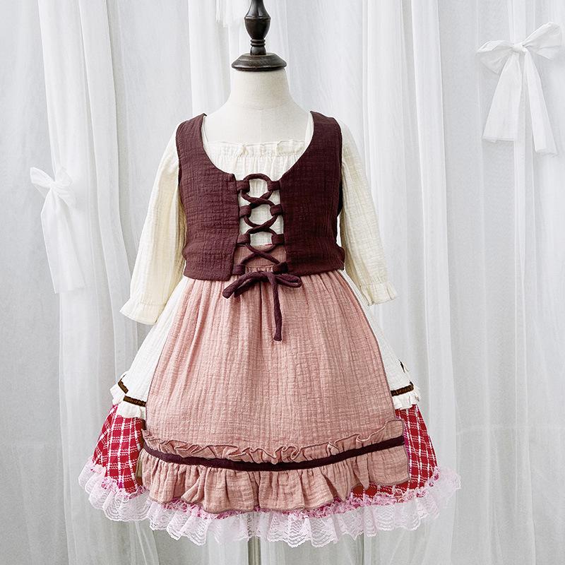 Little Red Riding Hood cape Christmas Halloween show costumes idyllic girls Cinderella children's clothing