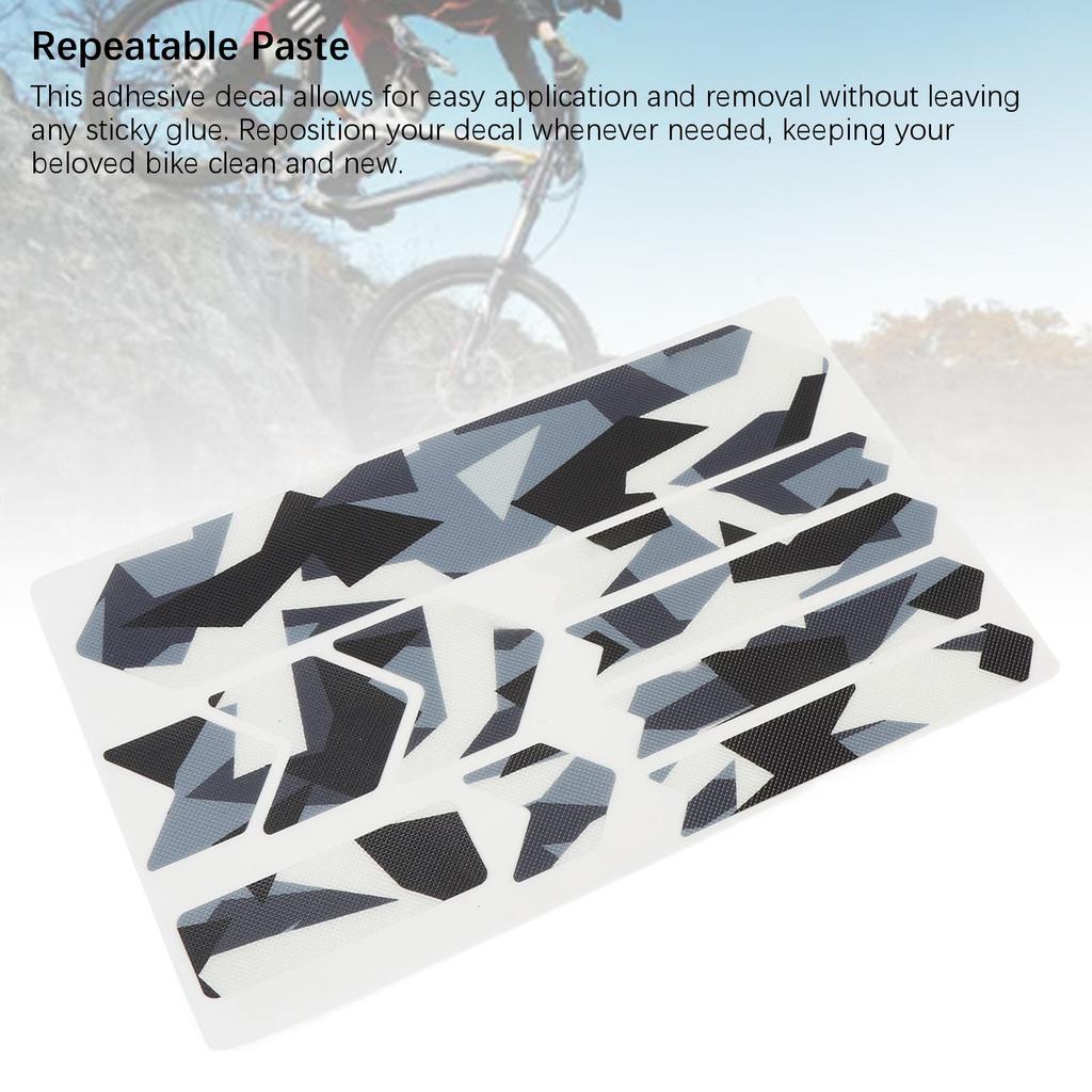 3D Bicycle Frame Protective Decals PVC Mountain Road Bike Adhesive Stickers Cycling Accessories