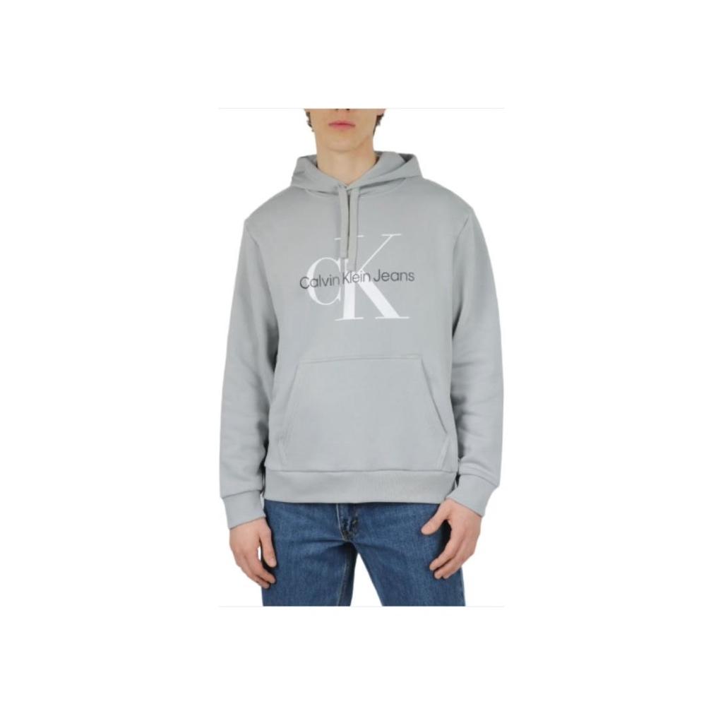 Calvin Klein Solid Color Letter Logo Printed Casual Hoodie Men Hoodies Gray 40GC201-020