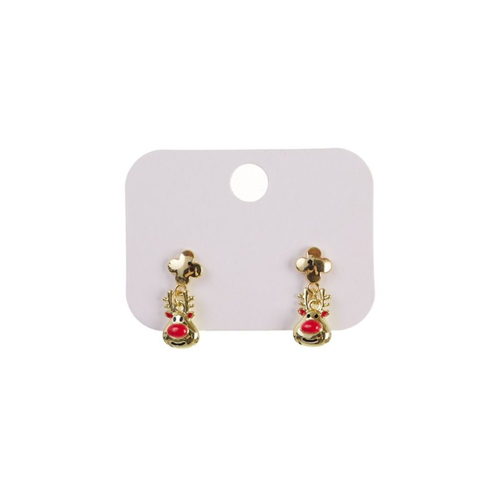 2 Pcs Christmas Tree Xmas Dangle Eardrop Christmas Elk Santa Claus Earrings  Gifts