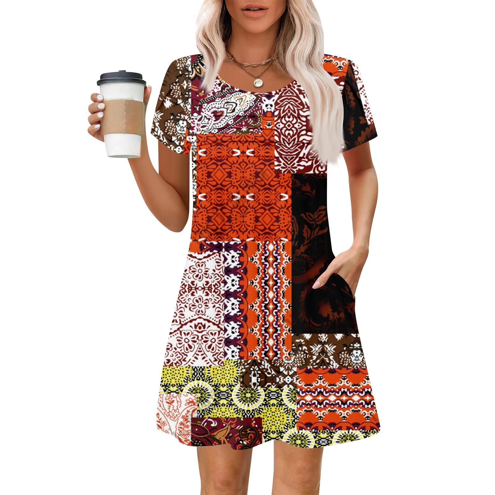 

Женские летние повседневные лепестковые узкие полосатые плиссированные однотонные платья L