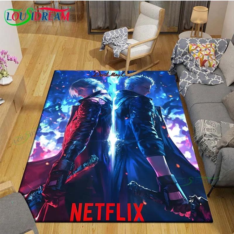 Fashion D-Devil May Cry Game Printed Carpet Outdoor Area Rug Non -slip Carpet Bedroom Decor Carpet for Living Room Birthday Gift