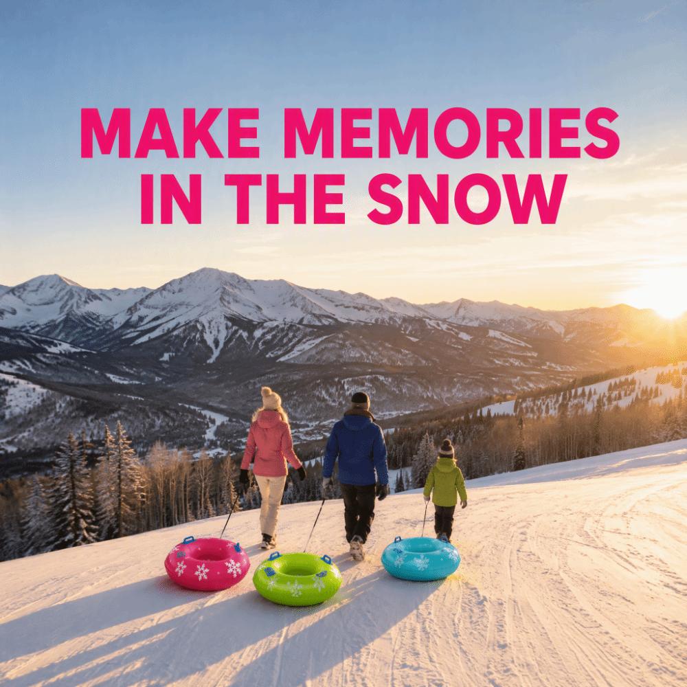 Wear-resistant Inflatable Snow Tube Thickened PVC Snow Sledding Tube Inflatable Sled Adults Kids