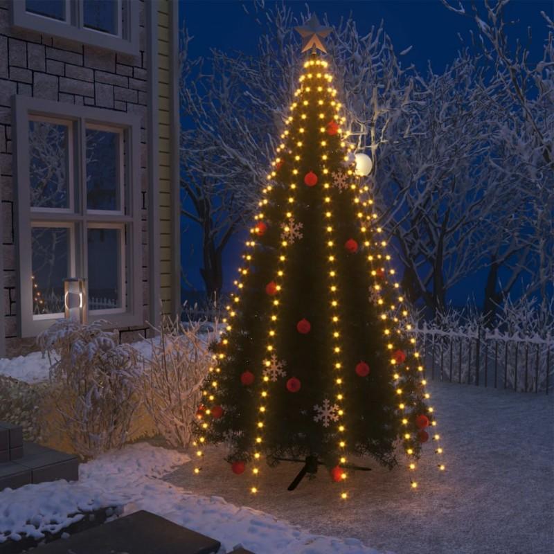 Día y Noche - Día y Noche Luces de red para el árbol de Navidad con 300 LEDs 300 cm