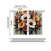 Filtering Curtains Excluding Rods Non Movable Without Batteries Floral Leaves Art Deco Use Bedrooms Set Of 2 Made Polyester Sleeping Area Decor