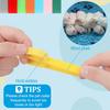 48 Pcs Puppy Kitten Whelping Kit Include 4 Puppy Feeding Tube, 6 Record Keeping Charts, 15 Whelping Collars, 15 Cord Clamps, 2 Gloves, Bulb