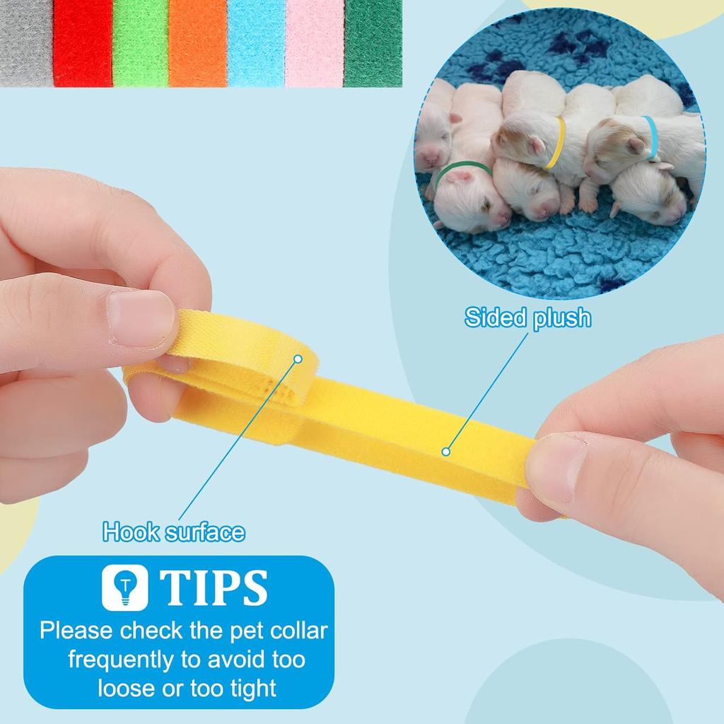 48 Pcs Puppy Kitten Whelping Kit Include 4 Puppy Feeding Tube, 6 Record Keeping Charts, 15 Whelping Collars, 15 Cord Clamps, 2 Gloves, Bulb