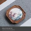 Walnut Wood Absorbent Tea Tray for Dry Brewing