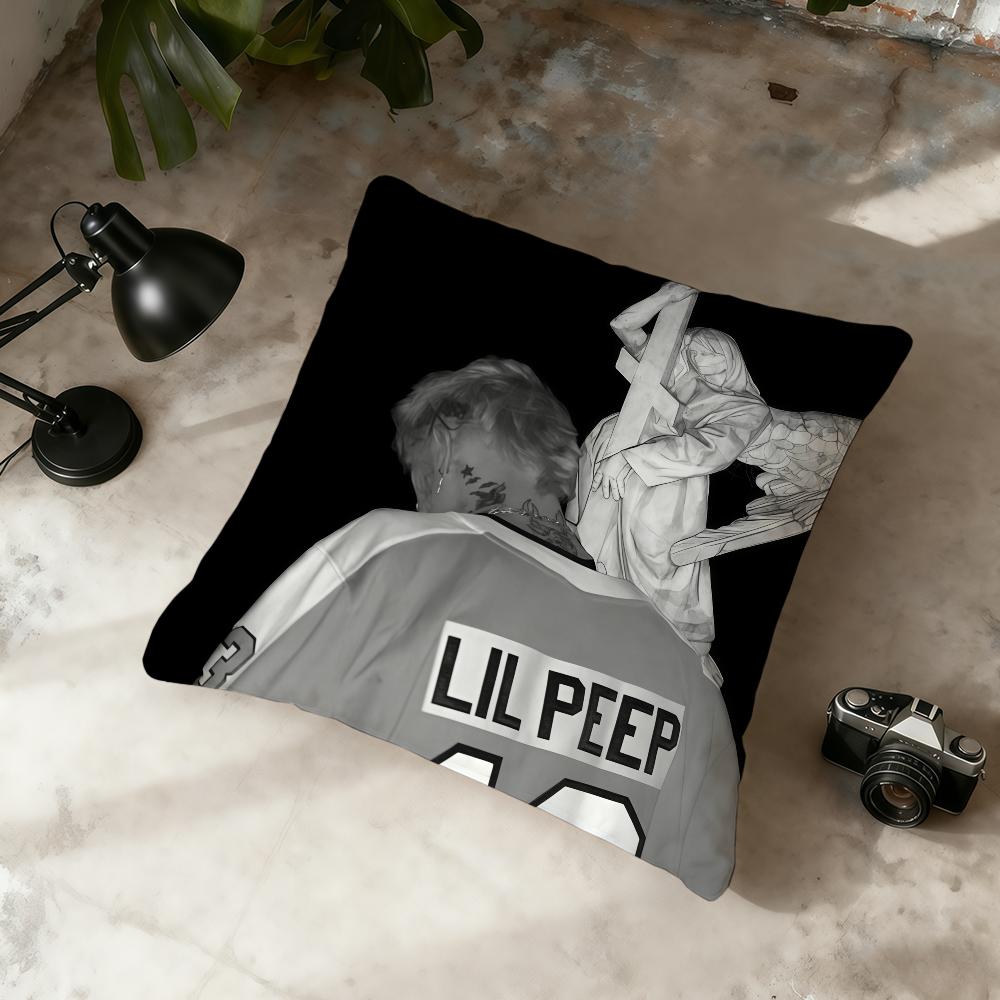 Rapper L-Lil Peep párnahuzat Otthoni Iroda Kényelmes Északi Egyszerűség Cipzáras Párnahuzat