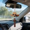 Cowboy Hat Car Pendant Cow Pattern Love Cross Rearview Mirror Decoration Western Style Coffee Cross Car Interior Accessories