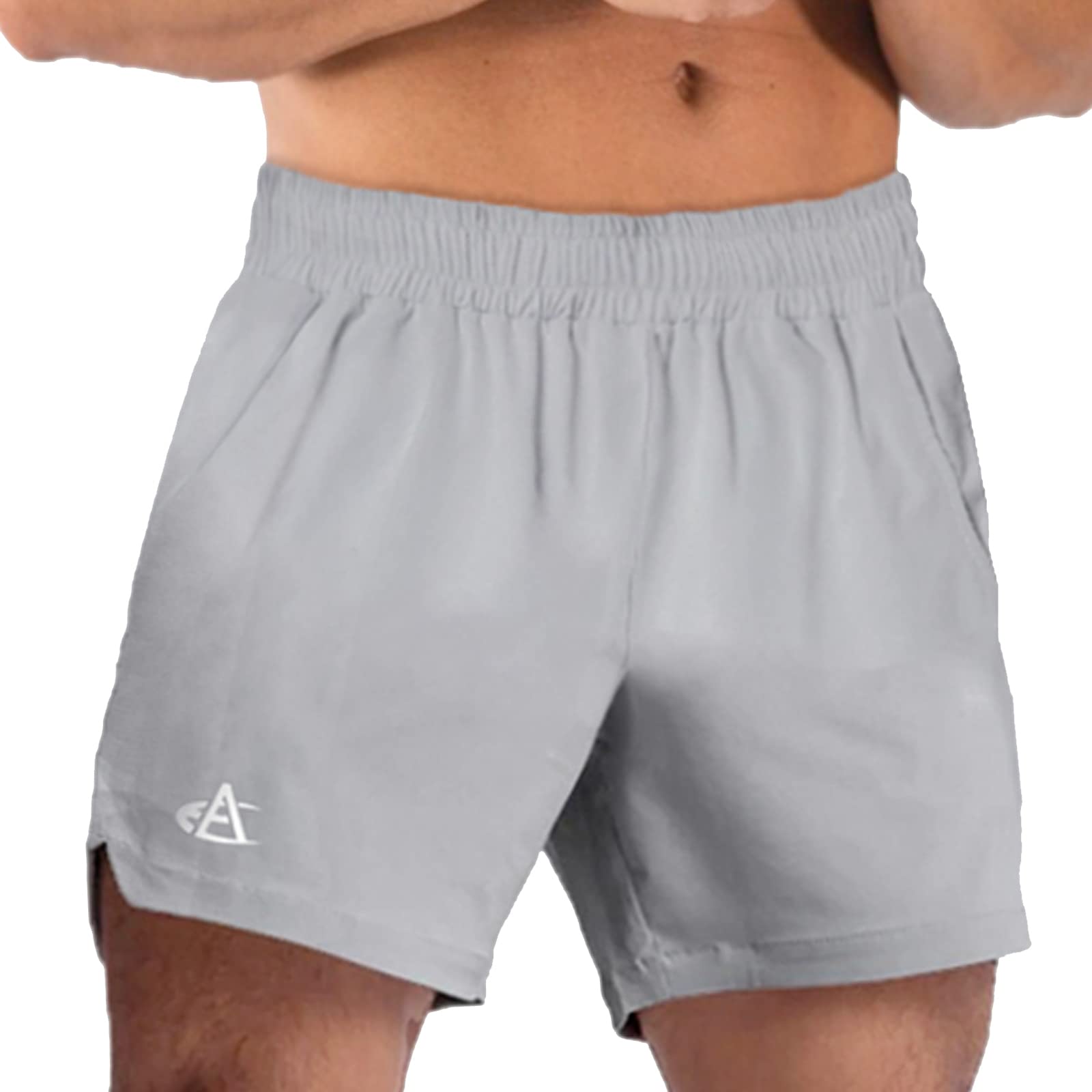 

Manatsulife Gym Тканые Пляжные Летние DK09 Мужские Шорты, Быстросохнущие, Легкие, Длиной 3/4, Ткань, Шорты, Спортивная одежда, Низ, (XL, Серый) серый