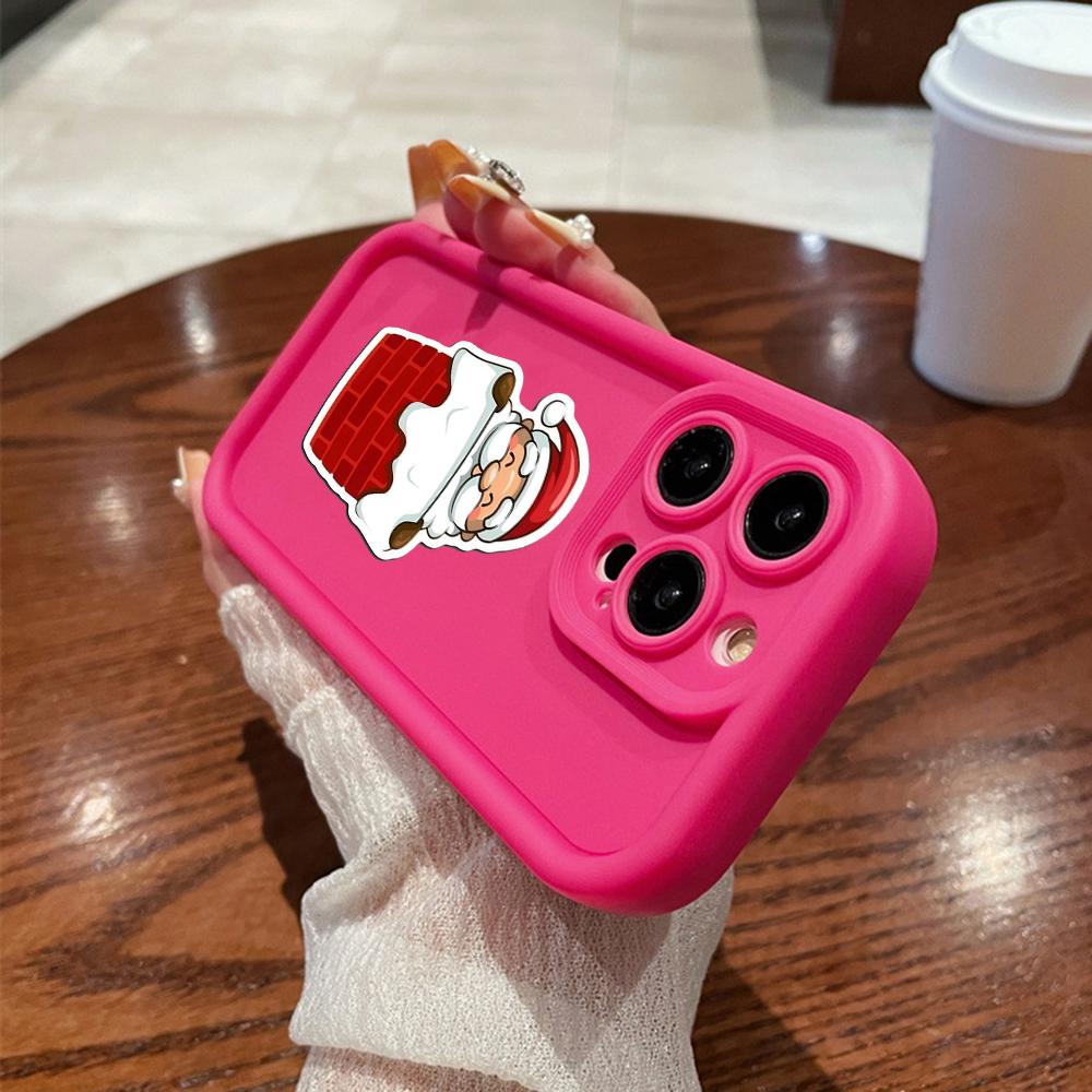 N101 Merry Christmas Art Soft Angel Eyes Phone Cases for iPhone 16 15 14 13 11 Pro Max 8 7 6s Plus 12 Mini XR XS Max SE Shockproof Cover