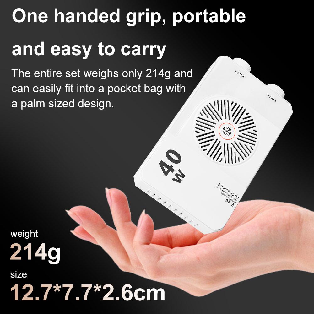 4400mAh Battery RGB LED Camera Light 2800-9000K Pocket Photography Light Photo Studio