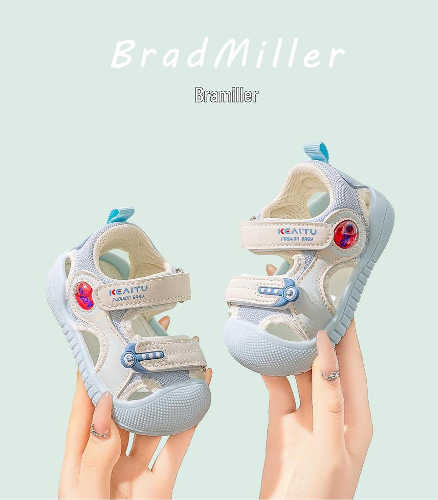 2025 Summer Infant Girls' Microfiber Anti-Collision Walking Sandals