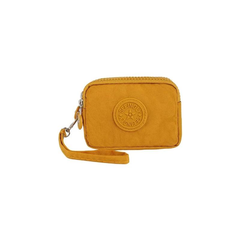 Three Layer Nylon Coin Purse  Portable Wallet Women Men Waterproof Money Bags