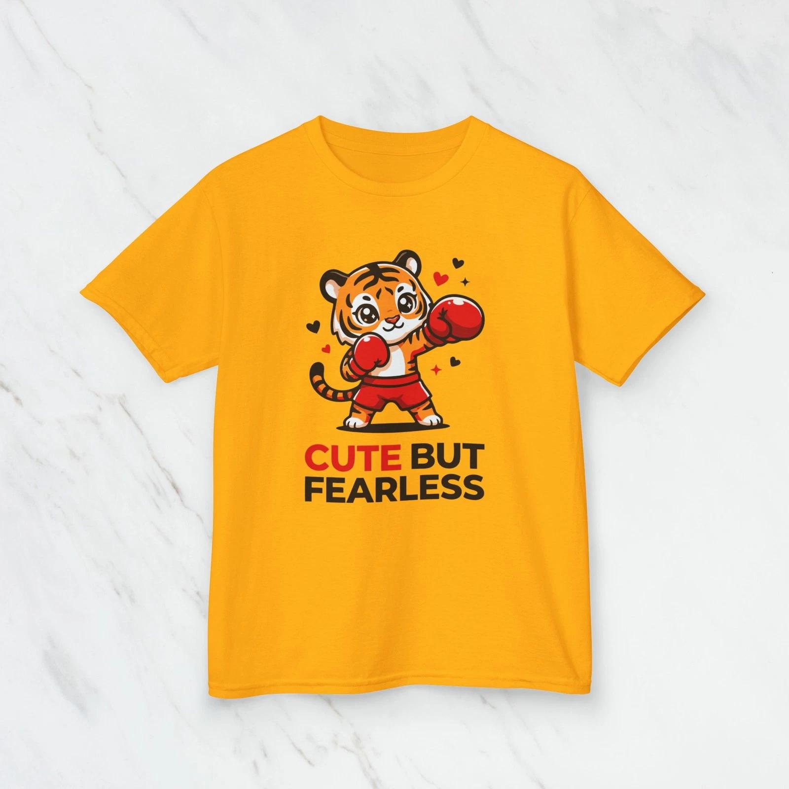 Cute But Fearless Tiger Boxer Children s T-shirt | Cute Boxing Animal Graphic Tee 160