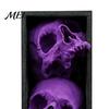 Dark Fantasy Home Ornaments 3Pcs Halloween 3 Tier Skull Bookends, Gothic Resin Bookshelf Decor for Office, Skeleton Statue Bookshelves Spooky