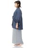 Ryokan Yukata Set Ryokan and Haori [KYOETSU] Women's 4-Piece (Haori, Yukata, Obi, Cord) (Yukata - 150, - Blue)