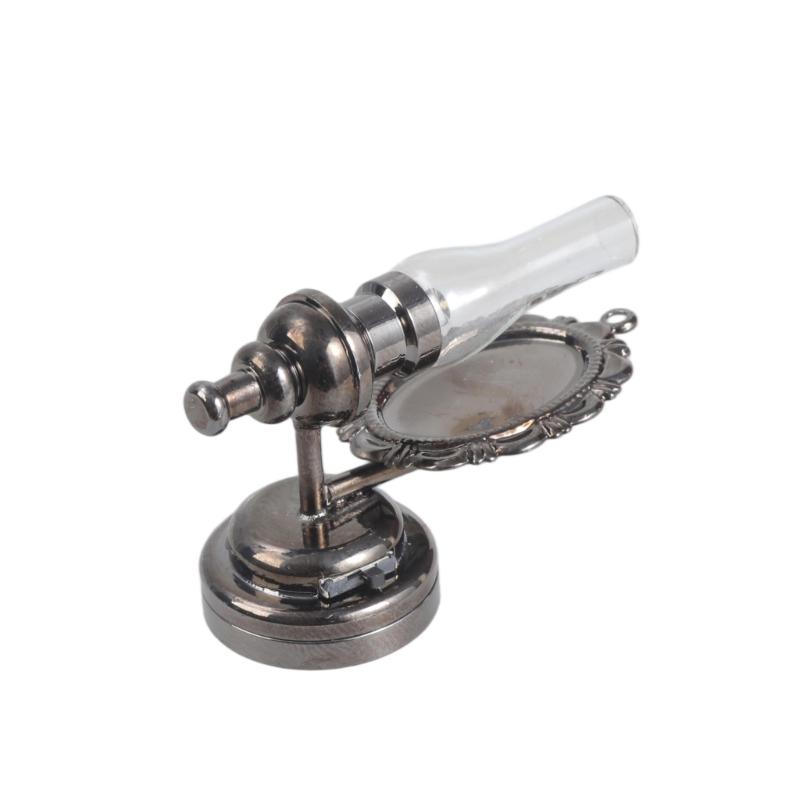 

Elegant Black Transparent Glass Wall Light For Dollhouses Miniatures European Design LED Sconce чёрный