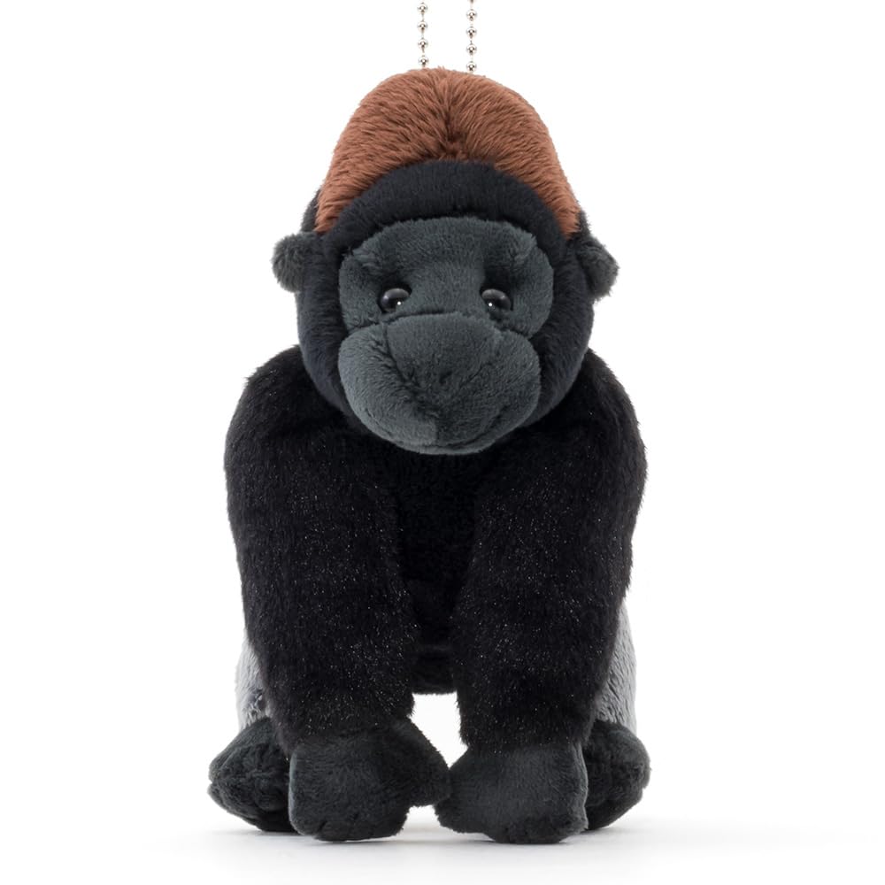 COLORATA Gorilla Plush Mascot (Realistic Wild AnimalWith Chain) Cute Animal Keychain Doll Gift (Twice Tested)  Christmas Present
