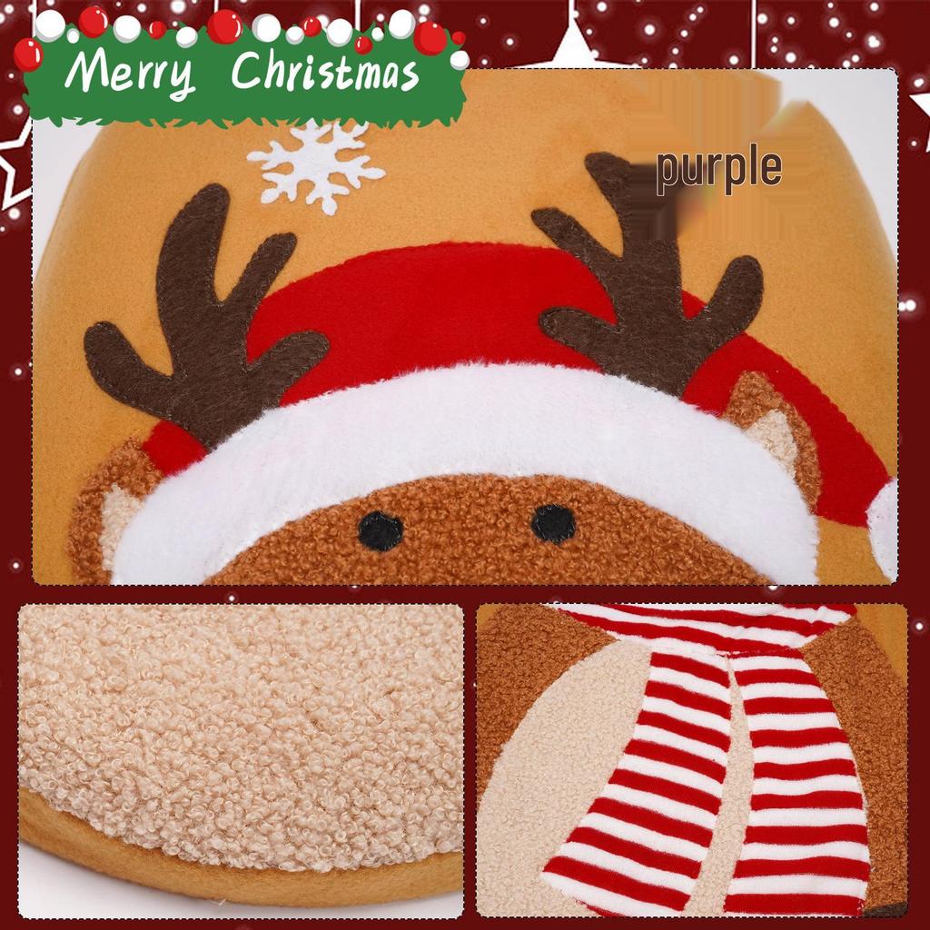 Festive Snowman & Elk Christmas Toilet Seat Cover Set - 2-Piece Bathroom Decor
