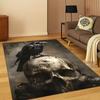 Crow Raven Viking Rug Living Room Sofa Decor Norse Mythology Carpet Bedroom Playroom Mat Non Slip Floor Cover Gothic