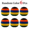 Regenbogen Handgefertigte Häkel-Hacky Sacks Weiche Langlebige Fußbälle Jonglierbälle Stressabbau Outdoor Indoor Hinterhof Party Aktivitäten