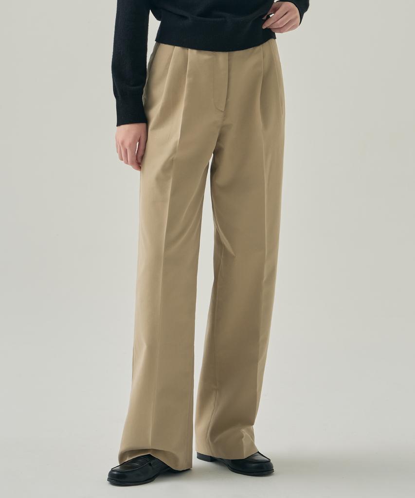 Deuloupisumeon Two-Tuck Wide Chino Pants [White]
