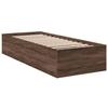 VidaXL Cadre de lit chêne marron 100x200 cm bois d'ingénierie, meuble de chambre à coucher, sommier, lit à panneaux, lit, 3281055
