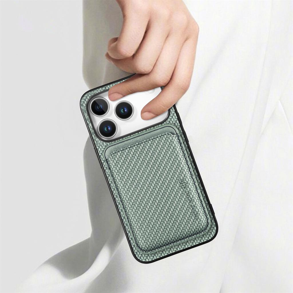 For iPhone 17 Pro Case Magnetic Detachable Card Holder Phone Back Cover