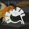 2Pcs U Shaped Clip Aquarium Air Tube Holder Clip with Suction Cup Fits 4-6mm Round Pipe Fish Tank Air Tube Fixing Clip