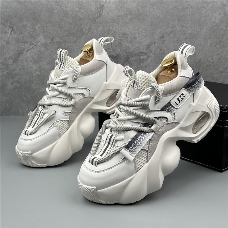 Spring Men Platform Sneakers Mesh Breathable Chunky Shoes Male Trainers Outdoor Sports Shoes Walking Footwear Zapatillas Hombre