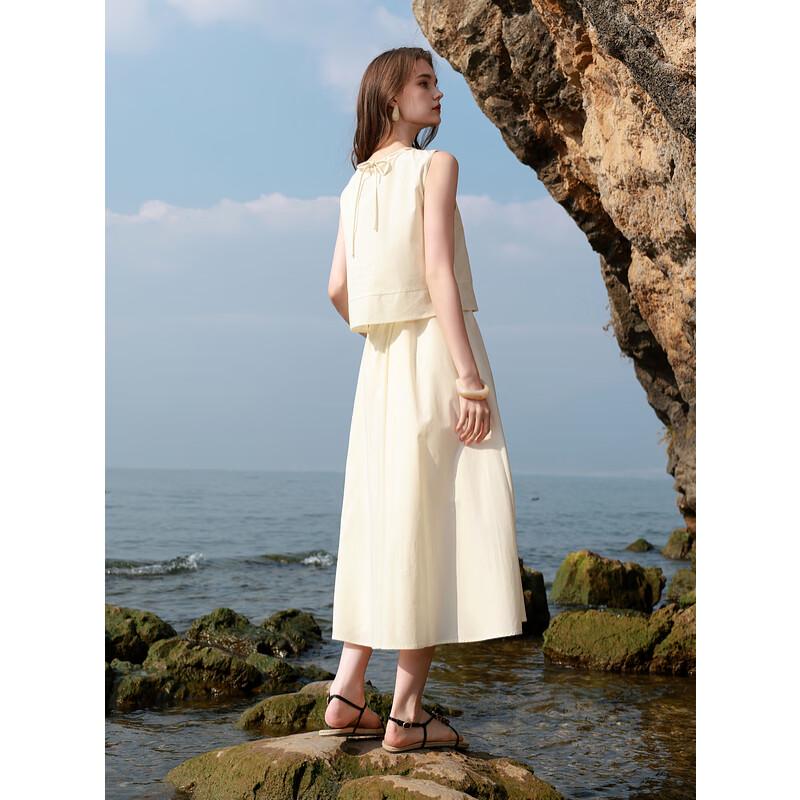 Sancai 2025 Summer Elegant Sleeveless A-Line Maxi Dress