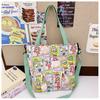 Labubu New Messenger Bag Student Tutoring Bag Shoulder Bag Female Cute Labubu Large Capacity Waterproof Tote Bag