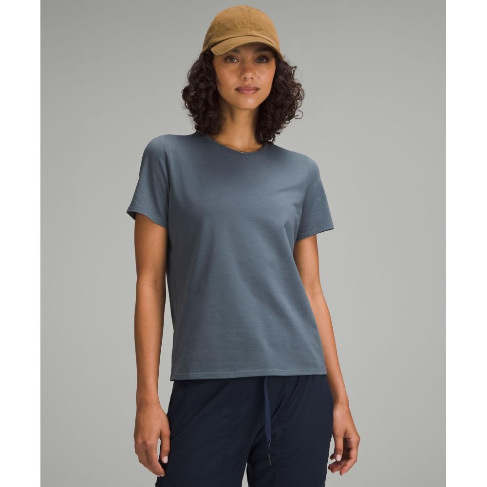 

Lululemon Organic CoTTon STraighT Hem Crewneck T shirT Oil Grey XXXS