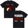 Rapper Manuel Turizo 201 Album Graphic Merch T Shirts Men Women Clothing Casual Oversized Tshirt Hip Hop Rock Short Sleeve Tees