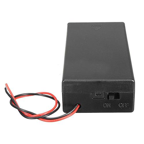 DC Holder Storage Box Case ON/OFF Switch Wire Leads for 3.7V 2 X 18650 Battery