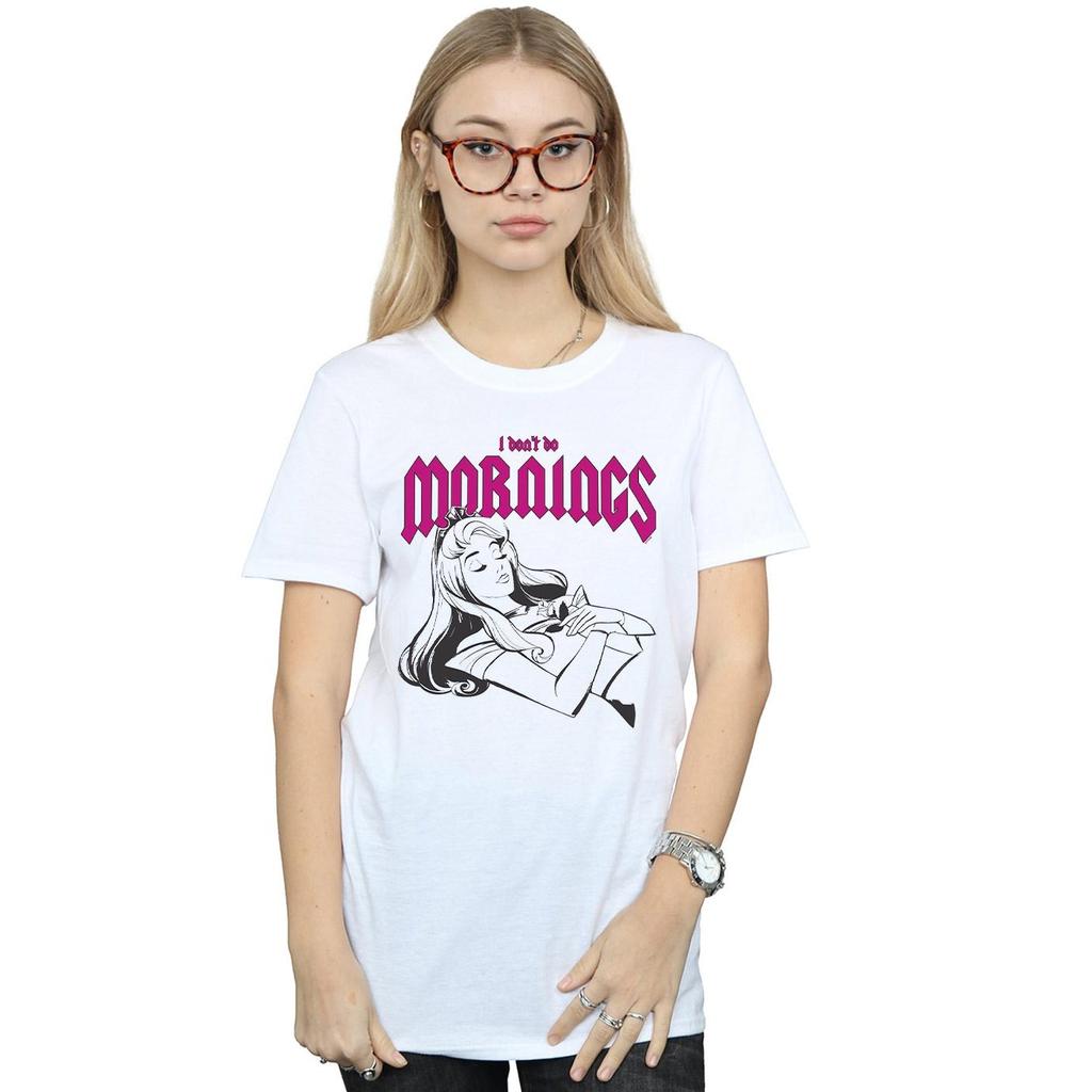 Disney Womens/Ladies Sleeping Beauty Don´t Do Mornings Cotton Boyfriend T-Shirt