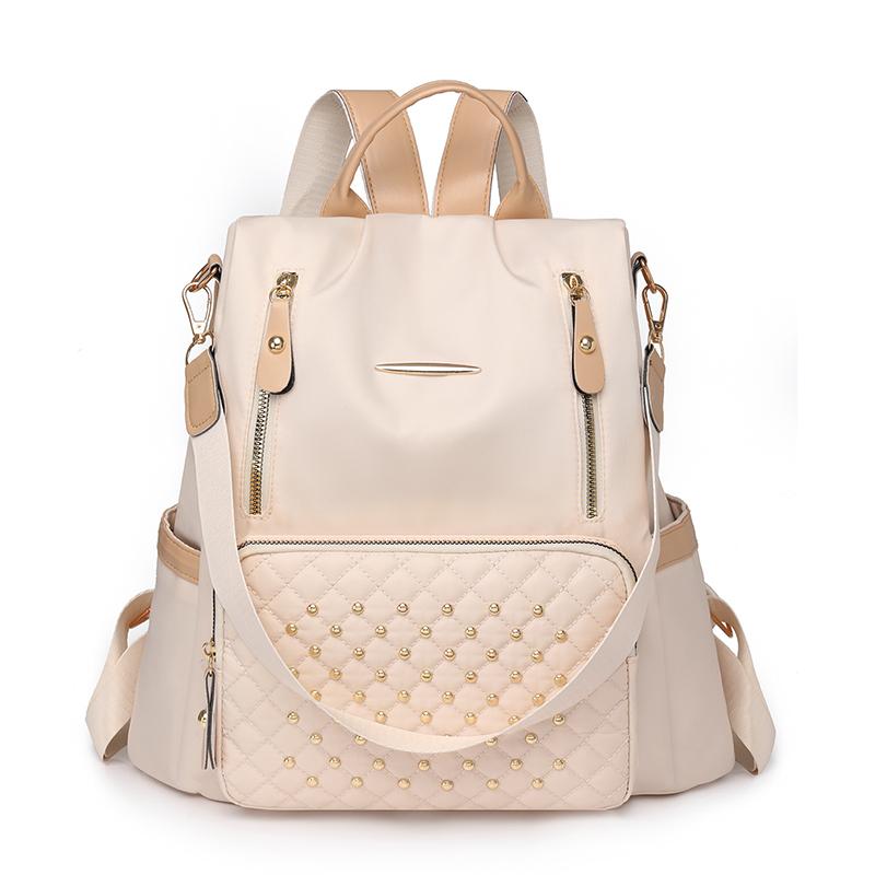 Student School Bag Large Capacity Backpack Rivet Inlaid Women's Backpack