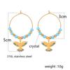 Titanium Titanium Steel Gold Eagle Pendant Earrings Stainless Steel Do Not Fade Coloring Jewelry