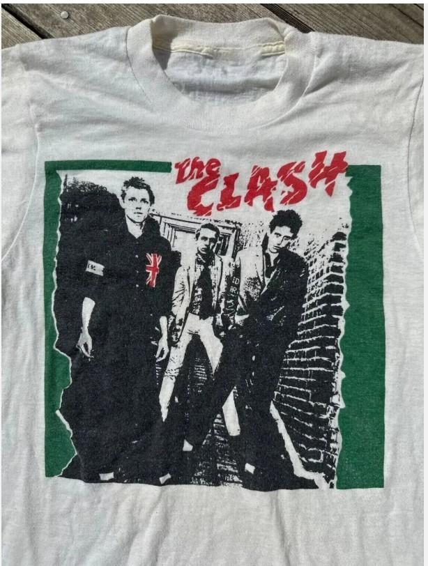 The Clash Tour Band  Short Sleeve White T-shirt For Fans Unisex T-Shirt XXL