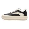 Li Ning Cream Puff Platform Thermal Abrasion Resistant Low top Skateboard Shoes Women's Black White AZGU068-7