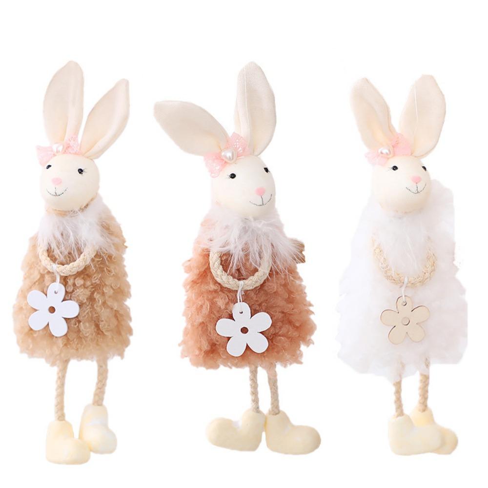 Rabbit Pendant Bunny Doll Hanging Ornaments Cloth Dolls Easter Plush Toy for Easter Party Decor Kids Gift Home Decorations