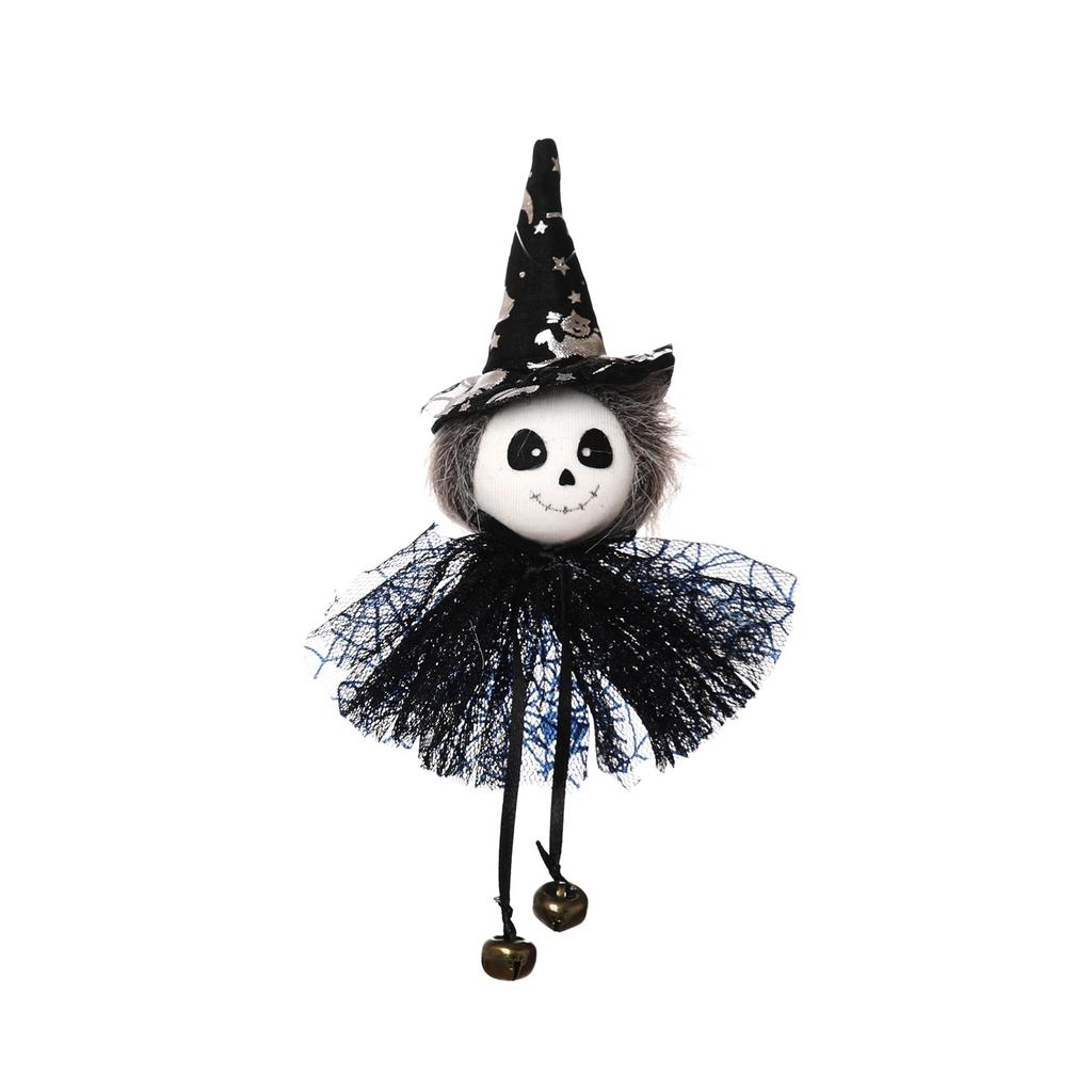 Halloween Witch Ornament Crafts Doll Pumpkin Drop Ornaments with Bell Halloween Decoration for Home Halloween Decor Kids Gifts