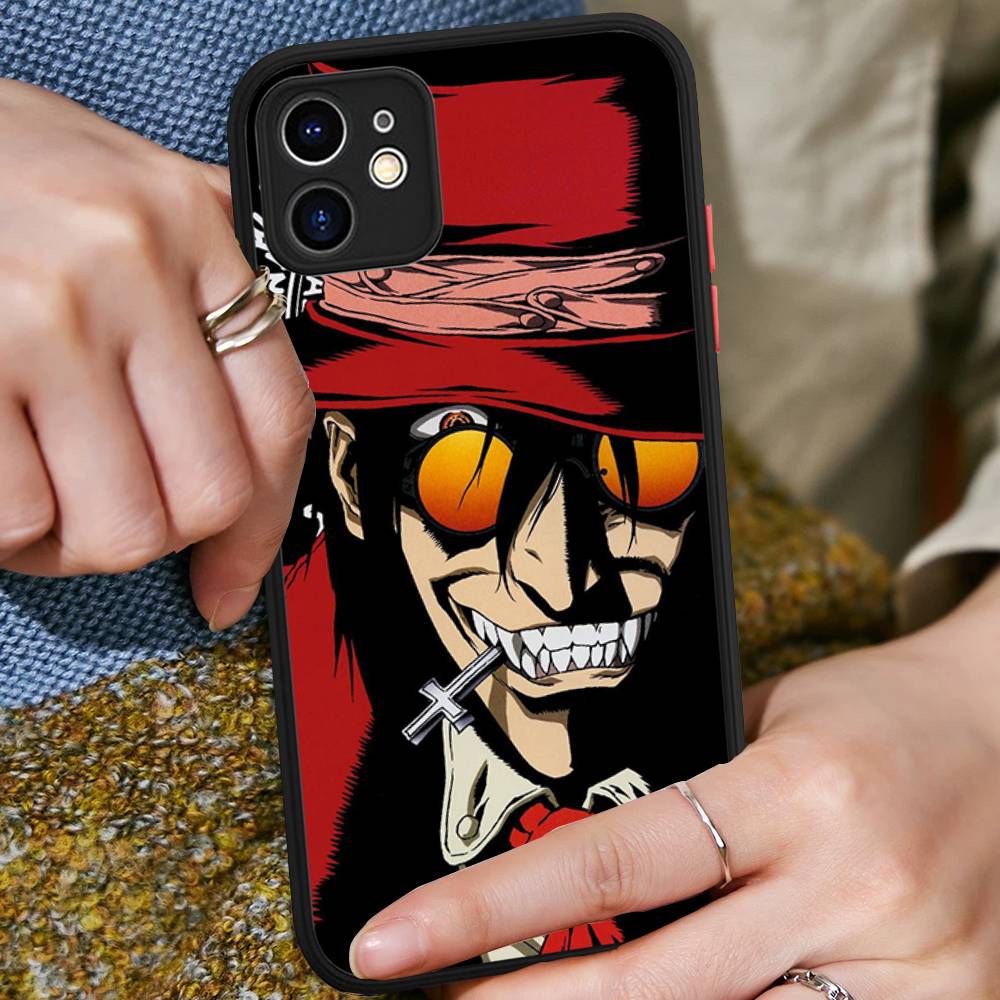 Horror Anime Hellsing Phone Case For IPhone 16 15 14 11 12 13 Pro Max Plus 12 XS Max Back Cover Matte Case
