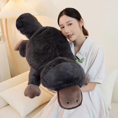 Simulation Tall Superior Quality Platypus Plush Doll Pillow Super Gentle Grey Platypus Lying Duck Plush Toy Present