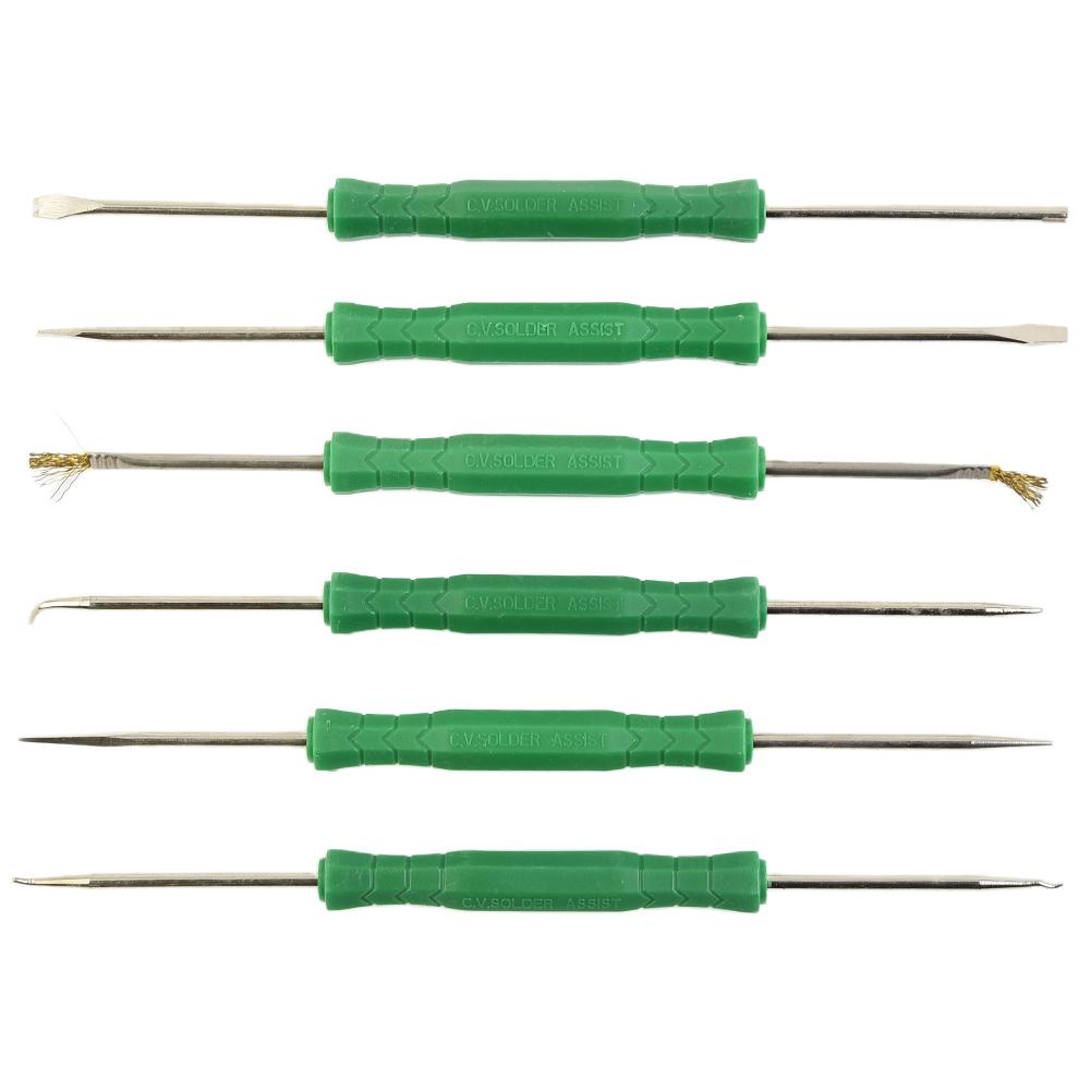 

6Pcs Desoldering Aid Kit Soldering Aid Assist Tool PCB Cleaning Repair Tool Circuit Board Soldering Welding Auxiliary Tool