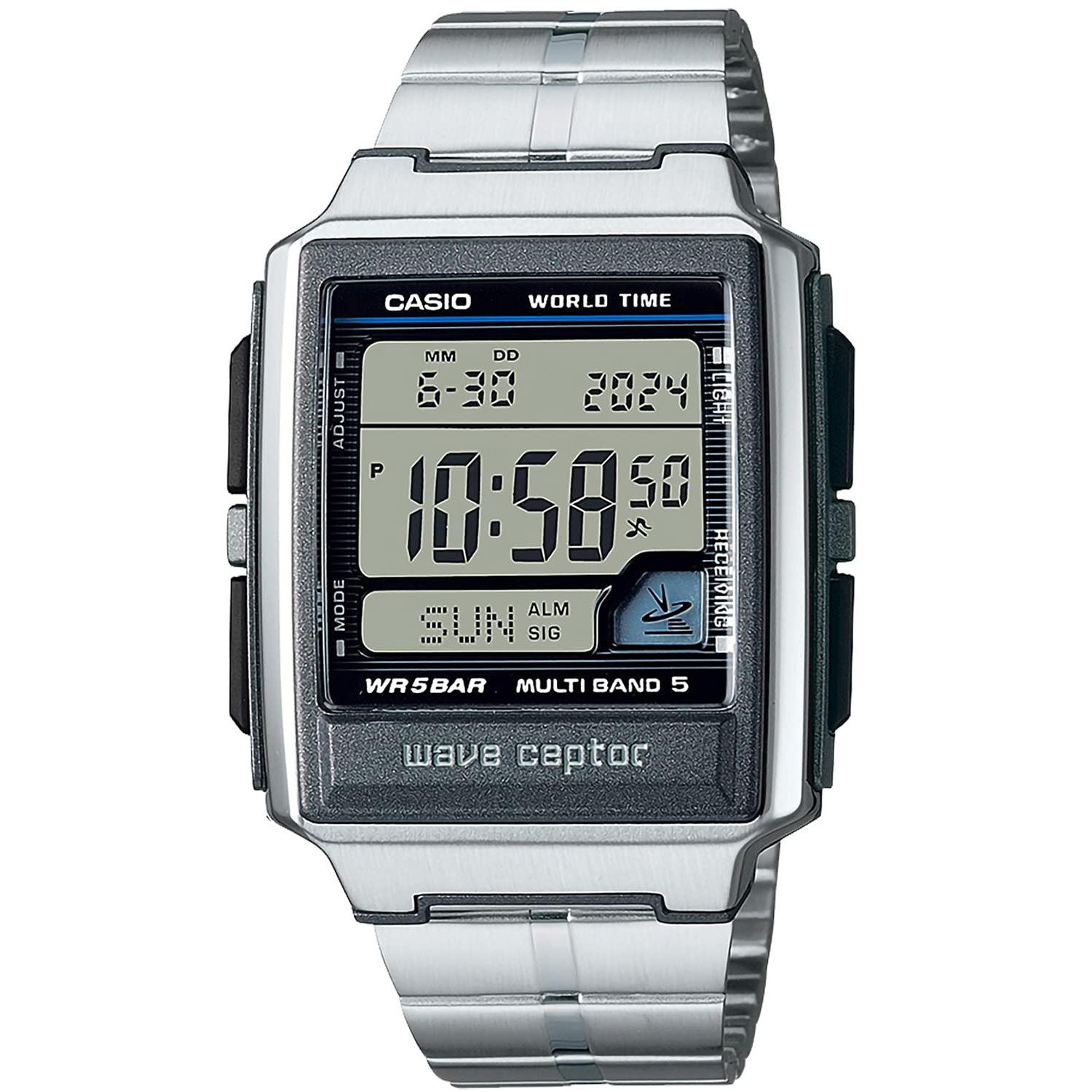 Мужские серебристые радиоуправляемые часы Casio Wave Ceptor WV-59RD-1AJF     Оригинальная японская модель