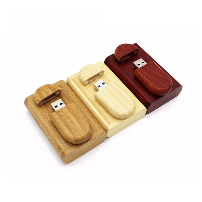 Bamboo Oval USB Drive - Custom Logo Gift for Photography & Weddings